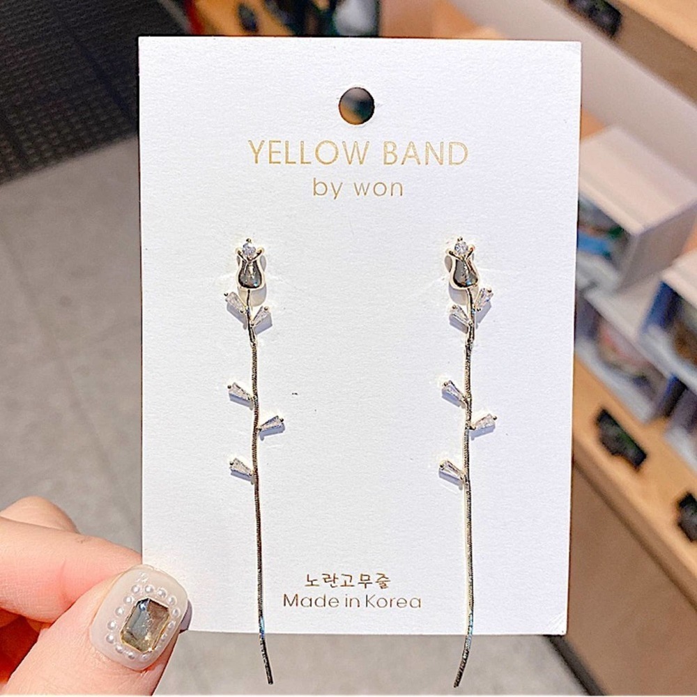 Rose Gold Plated Zircon Earrings
